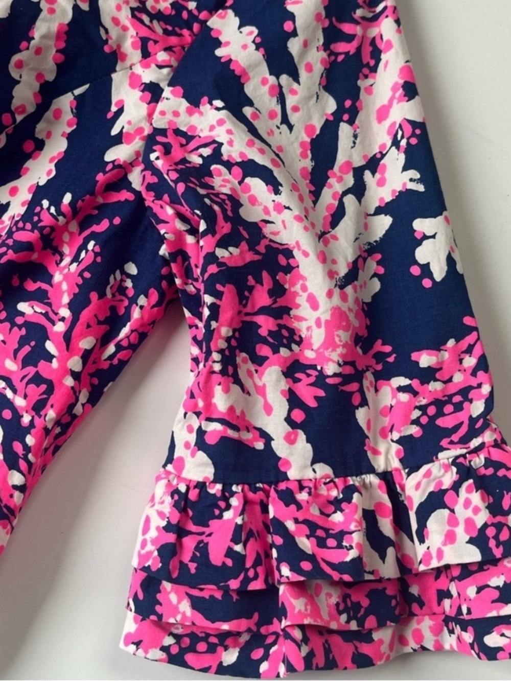 Lilly Pulitzer Fiesta Stretch Dress Beyond the Sea Print Ruffle Sleeve Pink - Picture 6 of 12